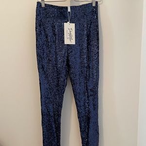 NWT blue sequin leggings in size L